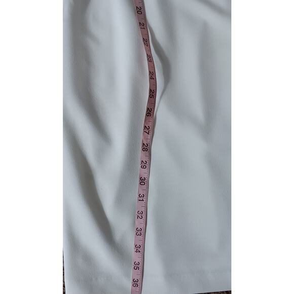 Calvin Klein Women's White High Neck line Logo Midi Preppy on Necktie Dress in M - Picture 7 of 9